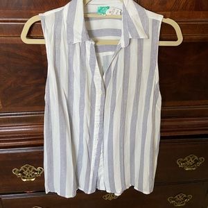 NAMASTE linen rayon SLEEVELESS BLOUSE NWT